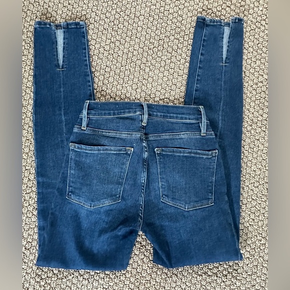 A8- Frame Denim Le Skinny de Jeanne Jean Front Split Tuckahoe 26 - Picture 2 of 8